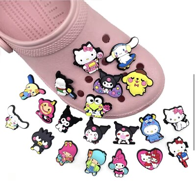 #ad 10pcs Cute Sanrio Random Fits Croc Accessories Shoe Jewelry Decoration $13.99
