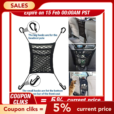 #ad Car Dog Pet Barrier Guard Back Seat Safety Protector Mesh Net For SUV Truck USA $7.75