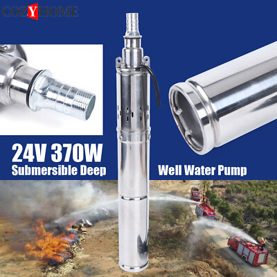#ad 12V 24V 48V Solar Power Water Pump Farm Ranch DC Submersible Bore Hole Deep Well $57.00