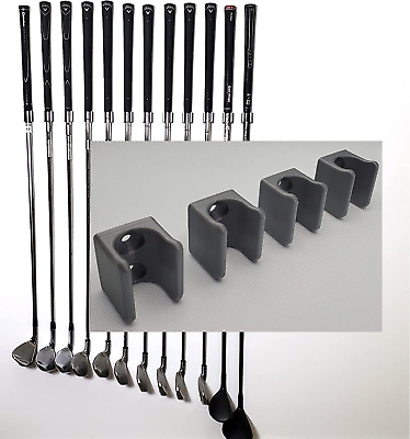 #ad Golf Club Organize Holder Wall Display Wall Hanger Rack Mount 15 Holder Set $26.24