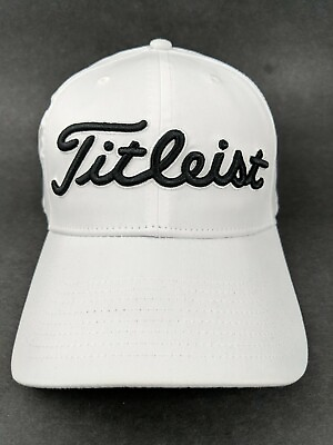 #ad Titleist S M White Fitted Hat Small Medium Size Performance Twill Golf Cap $29.99