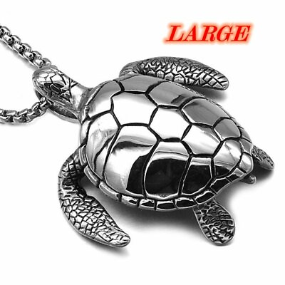 #ad MENDEL Stainless Steel Big Sea Turtle Pendant Necklace Jewelry Men Free Shipping $9.99
