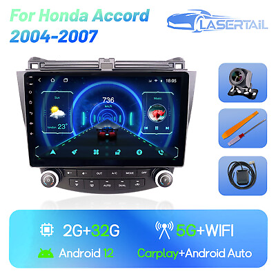 #ad For Honda Accord 2003 2007 10.1quot; Android Stereo Car Radio NAV Head Unit Carplay $111.89