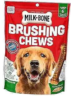 #ad Original Brushing Chews 6 Large Daily Dental Dog Treats Pack of 5 $38.76