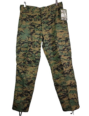 #ad Rothco Military Camouflage BDU Army Fatigue Tactical Woodland Digital Medium M $38.97