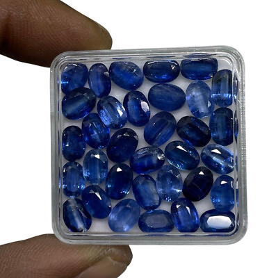 #ad 9 Pcs Natural Kyanite 7mm*5mm Oval Cut Rich Blue Loose Untreated Gemstones Lot $28.87