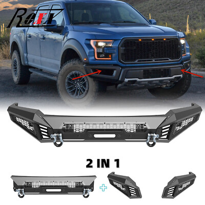 #ad 2 IN 1 Front Bumper Assembly w 2*4quot; LED Pod Lights For 2018 2019 2020 Ford F 150 $419.98
