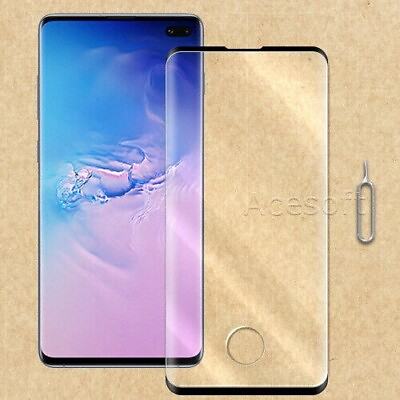 #ad Tempered Glass Screen Protector Eject Pin for Samsung Galaxy S10 SM G975U Phone $13.48