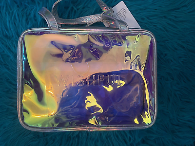 #ad Huda Beauty wishful Holographic skincare make up travel bag. NWT $9.95