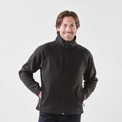 #ad Stormtech Men#x27;s Crew Bonded Shell Jacket Black Size XL Extra Large Coat $44.99