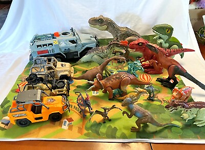 #ad Lot of Jurassic Park World Dinosaurs amp; Vehicles Plus Animal Planet amp; Dino Valley $64.99