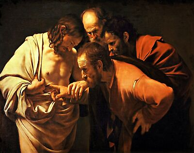 #ad The Incredulity of Saint Thomas by Caravaggio art painting print $14.99