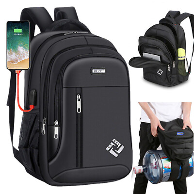 #ad #ad Oxford Anti theft Laptop Backpack 18quot; Travel Business Shool Book Bag w USB Port $16.89