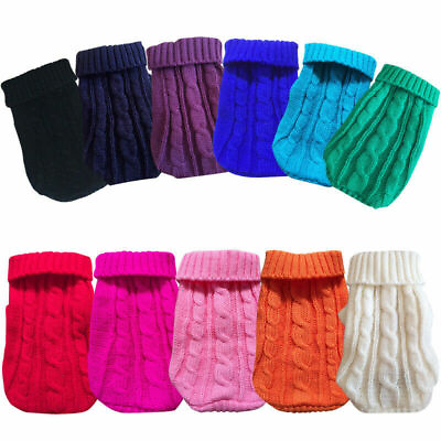 Pet Dog Warm Jumper Knit Sweater Clothes Puppy Cat Knitwear Costume Coat Apparel $8.25