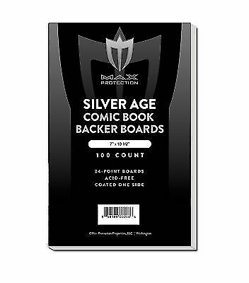 #ad Case 1000 Max Pro Silver Age Comic Book Backing Boards Acid Free white backers $125.73