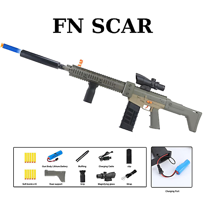 #ad FN Scar Dart Soft Bullet Toy Gun Rifle Fully Automatic Realistic Electric Fun $44.99