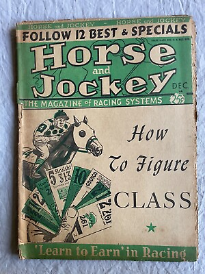 #ad Horse and Jockey the Magazine of Racing. Dec 1944 $35.00