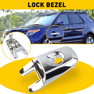 #ad For Ford Front Explorer Driver Handle Lock Chrome Exterior Door Cylinder Cap NEW $11.99