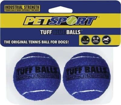 #ad LM Petsport Set of 2 Tuff Ball Dog Toy Blue NEW $10.97