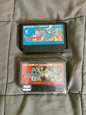 #ad Dragon Quest 2 amp; 3 Nintendo Famicom Dragon Warrior RPG Game Lot Japan Import $18.95