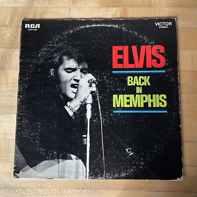 #ad ELVIS Presley Back in Memphis Vinyl LP Record 1970 RCA LSP 4429 $10.00
