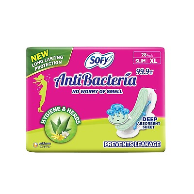 #ad Sofy Antibacteria X Large Extra Long Pads Pack of 28 Count $19.88