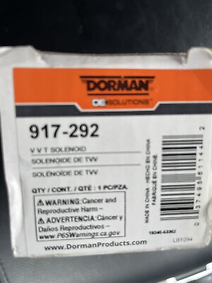 #ad Engine Variable Valve Timing VVT Solenoid Timing Solenoid Right Dorman 917 292 $58.10