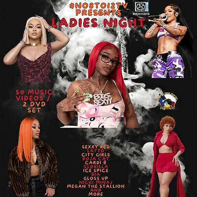 #ad Ladies Night DVD ..50 Official Hip Hop videos *2 DvDs* All female artists New $7.99