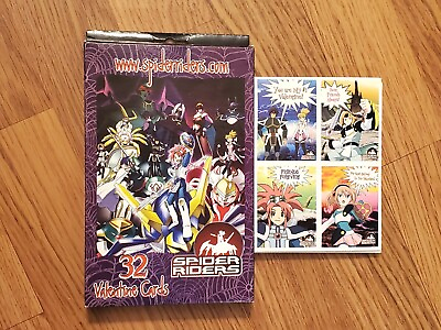 #ad SPIDER RIDERS 32 Mini Valentines Cards Anime 2008 Retro *Box Folded Flat* C $9.60