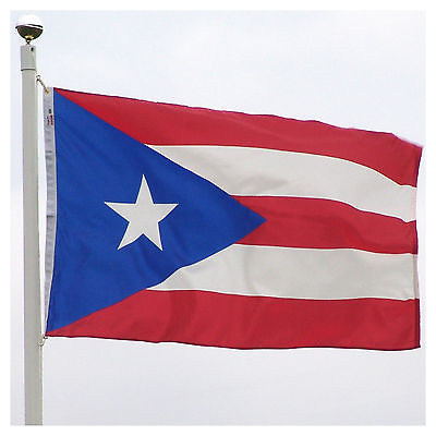 #ad 3x5 Puerto Rico Rican 200D Nylon Flag 3#x27;x5#x27; Banner Grommets with Outrigger Clips $17.76