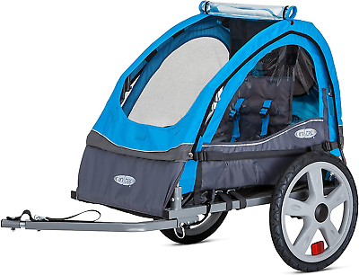 #ad Bike Trailer for Toddlers Kids Single and Double Seat 2 In 1 Canopy Carrier $235.16