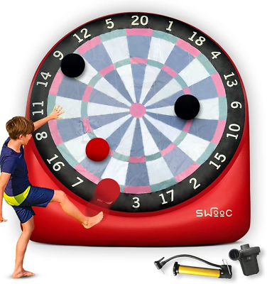 #ad Games Giant Kick Darts Over 6Ft Tall with 15 Games Included Jumbo Soccer $257.99