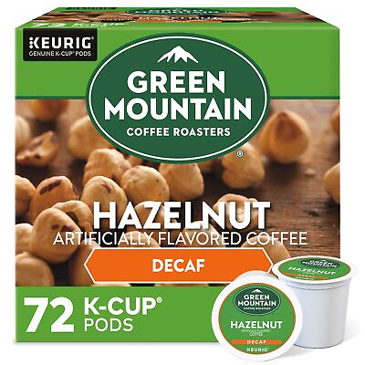 #ad Green Mountain Coffee Hazelnut Decaf Keurig K Cup Pod Light Roast 72 Count $31.99