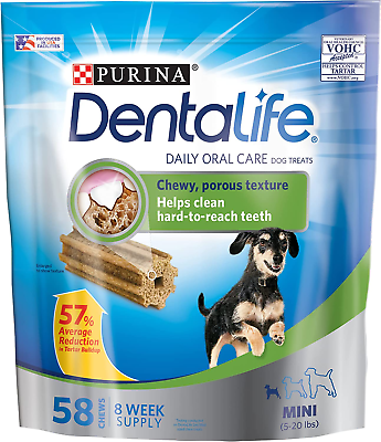 #ad Purina Made in USA Facilities Toy Breed Dog Dental Chews Daily Mini 58 Ct. P $17.53