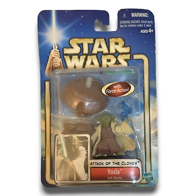 #ad Hasbro Star Wars Yoda Jedi Master Attack of the Clones 3.75” Action Figure NEW $7.99