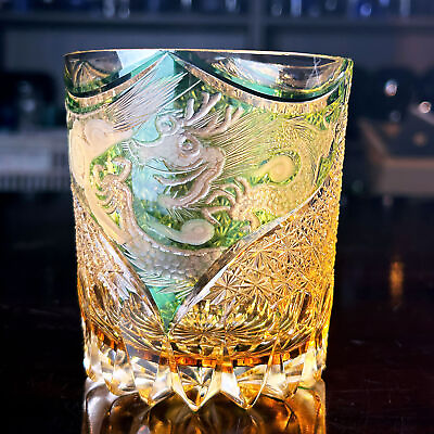 #ad HOT Japan Edo Kiriko Craft Handmade Crystal Rock Glass Whisky Beer Sake Shochu $193.65