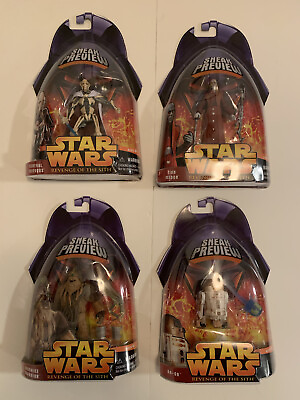 #ad Star Wars Revenge Of The Sith Complete Set Sneak Preview 4 Figures MOMC SEE PICS $39.00