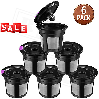 #ad 6 Pack For Keurig 2.0 1.0 K Cup Universal Reusable Filter MultiStream Technology $6.48