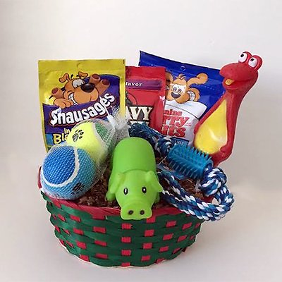 #ad Dog Gift Basket Treats Crewing Toys Set Puppy Toy Holiday Set $49.45