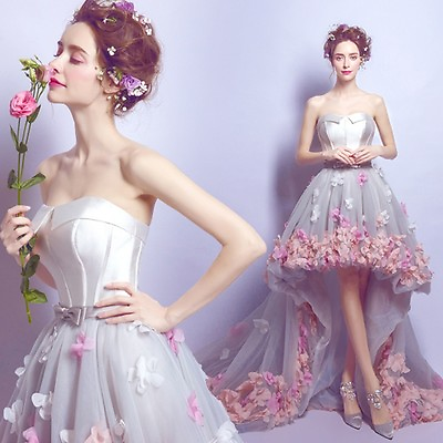 #ad Bridal Wedding Dress Charming Flower Bows Applique Gown Custom Plus Size S 3XL $119.78