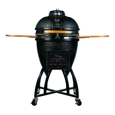 Vision Grills Kamado Pro Ceramic Charcoal Grill with Grill Cover Black Matte $499.00