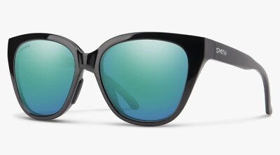 #ad Smith Era Chromapop Polarized Opal Mirror 55mm Black Frame Sunglasses $69.99