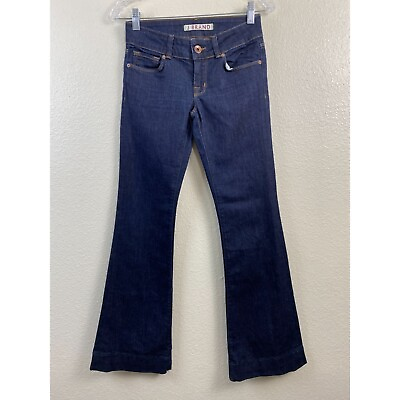 #ad J Brand Love Story Flare Jeans Womens Sz 25 Dark Blue Y2K 90s Low Rise Wide Leg $35.00
