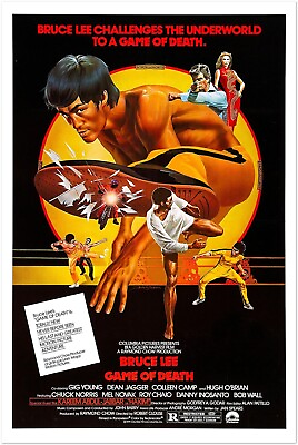 #ad Game of Death Bruce Lee Movie Poster US Release Version $24.99