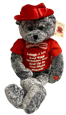 #ad Chantilly Lane Chenille SENIOR Bear READ T SHIRT quot;Laugh A Lot amp; Your Wrinkles... $24.80