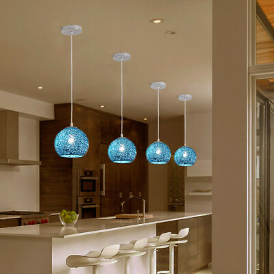 #ad Kitchen Pendant Light Room Ceiling Lights Bar Blue Lamp Shop Chandelier Lighting $37.15