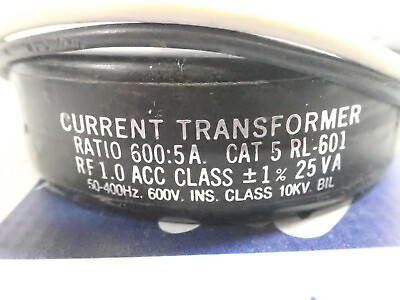 #ad USED Current Transformer Ratio 600: 5 Amp CAT # RL 601 600V $19.50