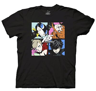 #ad Persona 5 Character Four Up Officially Licensed Adult T Shirt $22.95
