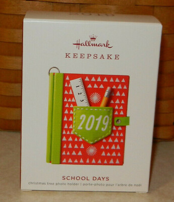 #ad Hallmark School Days 2019 Photo Holder Christmas Keepsake Ornament $13.94