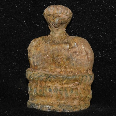 #ad Large Ancient Bactrian Stone Composite Idol Statue of Seated Figurine C. 2100 BC $100.00